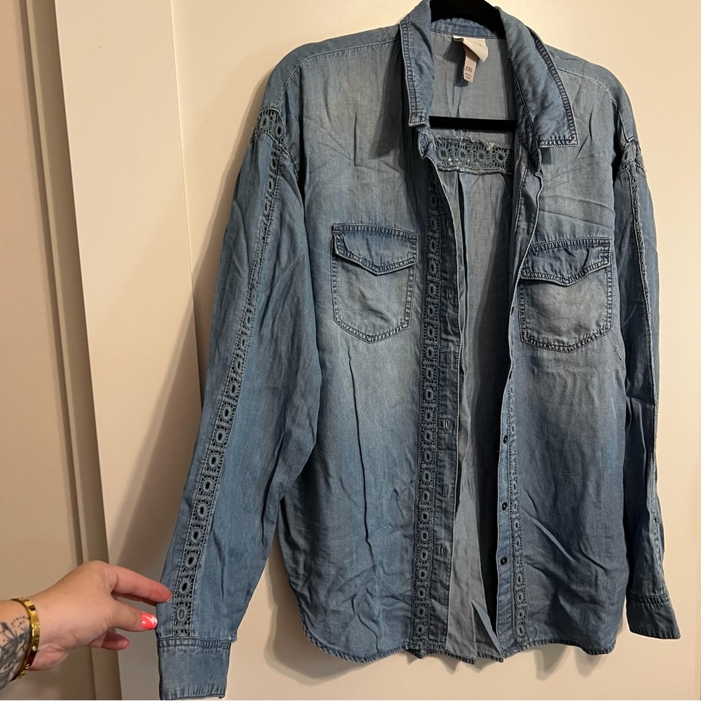Knox Rose Light Blue Denim Shirt